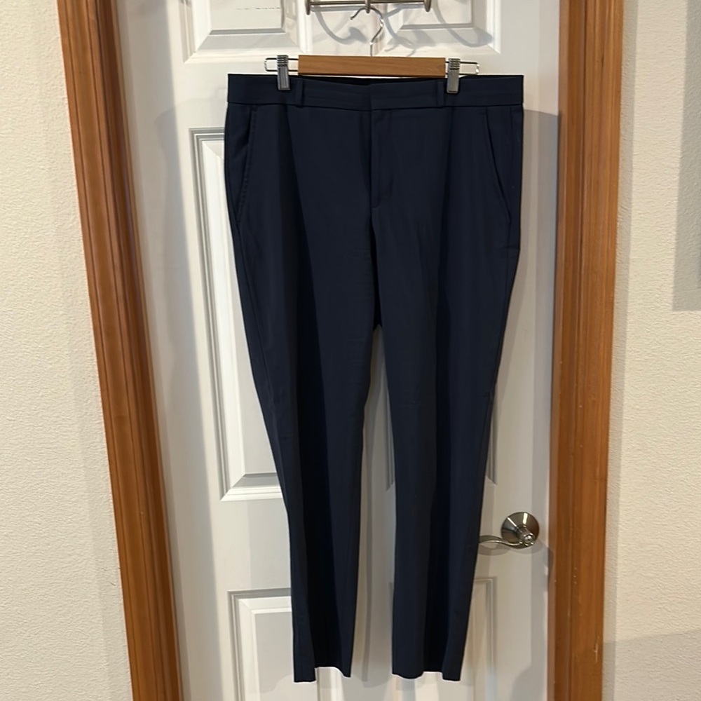 Banana Republic Blue Dress Pants Straight-Leg Wool Blend